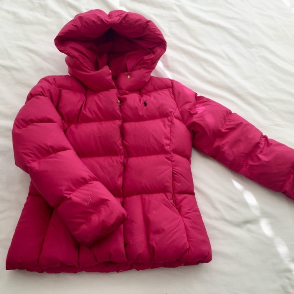 ralph lauren pink puffer jacket